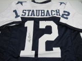 Roger Staubach of the Dallas Cowboys signed autographed football jersey PAAS COA 662