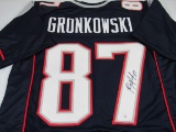 Rob Gronkowski of the New England Patriots signed autographed football jersey PAAS COA 615