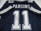 Micah Parsons of the Dallas Cowboys signed autographed football jersey PAAS COA 207