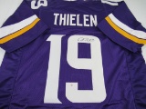Adam Thielen of the Minnesota Vikings signed autographed football jersey PAAS COA 610