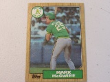 Mark McGwire Oakland A's 1987 Topps Rookie #366