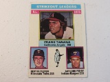 Frank Tanana Bert Blyleven Gaylord Perry 1976 Topps 1975 AL SO Leaders #204