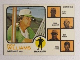 Dick Williams Oakland A's 1973 Topps #179