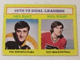 Phil Esposito Rick MacLeish 1973-74 Topps 72/73 Goal Leaders #1