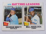 George Brett Bill Madlock 1977 Topps 1976 Batting Ldrs #1