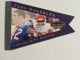 Tony Gonzalez KC Chiefs 1998 Contenders Playoff Pennant #47