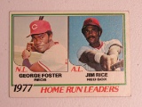 George Foster Jim Rice 1978 Topps 1977 Home Run Ldrs #202