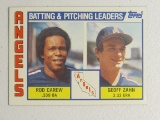 Rod Carew Geoff Zahn Angels 1984 Topps Team Leaders #276