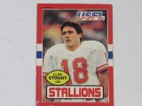 Cliff Stoudt Stallions Topps USFL Football card #29 (missing back)