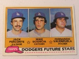 Fernando Valenzuela Jack Perconte Mike Scioscia Dodgers 1981 Topps Rookie #302