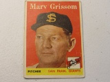 Marv Grissom Sann Francisco Giants 1958 Topps #399