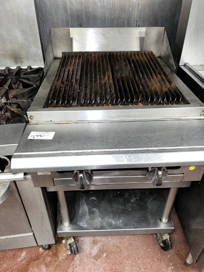 Countertop Char Grill With Rolling Equipment Stand