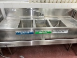 (3) Compartment Bar Wash-out Sink