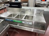 (3) Compartment Bar Wash-out Sink