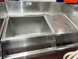 Ice Bin With Built In Cold Plate, Drain Board And Speed Rail