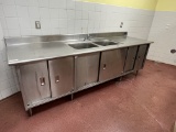 (2) Compartment S/S Sink With Large Worktop Surface And (3) Sliding Storage Doors