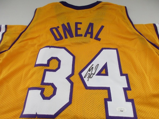 Shaquille O'Neal of the LA Lakers signed autographed basketball jersey JSA COA 606