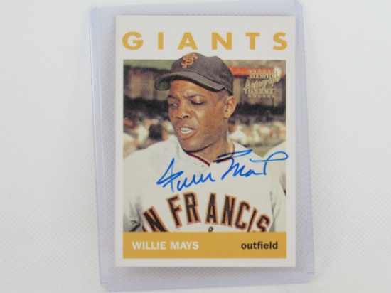 Willie Mays San Francisco Giants signed 1996 Topps 1964 Commemorative card Topps Certified