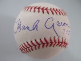 Hank Aaron of the Atlanta Braves signed autographed ONL baseball Steiner COA
