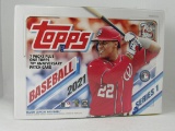 2021 Topps Baseball Series 1 Sealed Blaster Box 7 packs with One 70th Anniversary Patch Card