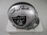 Jerry Rice of the Oakland Raiders signed autographed mini football helmet Player Holo Authenticated