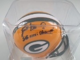 Brett Favre of the Green Bay Packers signed autographed mini football helmet Brett Farve COA