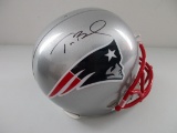 Tom Brady of the New England Patriots signed autographed full size helmet Mounted Memories COA