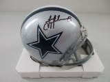 Troy Aikman of the Dallas Cowboys signed autographed mini football helmet Player Holo Authenticated