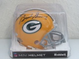Bart Starr of the Green Bay Packers signed autographed mini football helmet Steiner COA