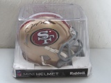 Joe Montana of the San Francisco 49ers signed autographed mini football helmet Steiner COA