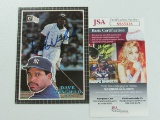 Dave Winfield of the NY Yankees signed autographed jumbo baseball card JSA COA 318