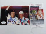 Gaylord Perry Hank Sauer of the SF Giants signed autographed 4x6 photo JSA COA 403