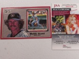 Robin Yount of the Milwaukee Brewers signed autographed jumbo baseball card JSA COA 338
