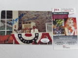 Joe Morgan Al Barlick signed autographed photo JSA COA 374
