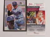 Dan Quisenberry of the KC Royals signed autographed jumbo baseball card JSA COA 324