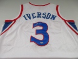 Allen Iverson of the Philadelphia 76ers signed autographed basketball jersey Mounted Memories COA