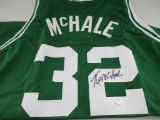 Kevin McHale of the Boston Celtics signed autographed basketball jersey JSA COA 889