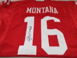 Joe Montana of the San Francisco 49ers signed autographed football jersey JSA COA 185