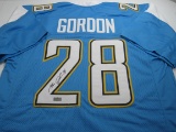 Melvin Gordon of the LA Chargers signed autographed football jersey Radtke Sports COA 689