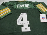 Brett Favre of the Green Bay Packers signed autographed football jersey Brett Favre COA