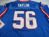 Lawrence Taylor of the NY Giants signed autographed football jersey AA COA 070