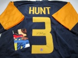 Kareem Hunt of the Toledo Rockets signed autographed football jersey Player Authentic Holo
