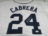 Miguel Cabrera of the Detroit Tigers signed autographed baseball jersey JSA COA 810