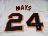 Willie Mays of the San Francisco Giants signed autographed baseball jersey Say Hey Authenticated