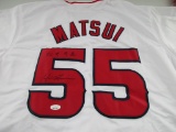 Hideki Matsui of the LA Angels signed autographed baseball jersey JSA COA 040