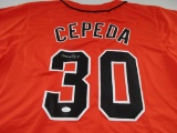 Orlando Cepeda of the San Francisco Giants signed autographed baseball jersey JSA COA 817