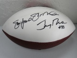 Steve Young Joe Montana Jerry Rice of the San Francisco 49ers signed logo football Player Authentic