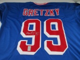 Wayne Gretzky of the New York Rangers signed autographed hockey jersey Player Authenticated COA