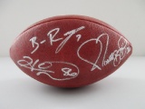 Ben Roethlisberger Hines Ward Jerome Bettis of the Steelers signed Super Bowl football TSE COA