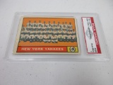 New York Yankees Team Card 1961 Topps #228 graded PAAS Near Mint 7